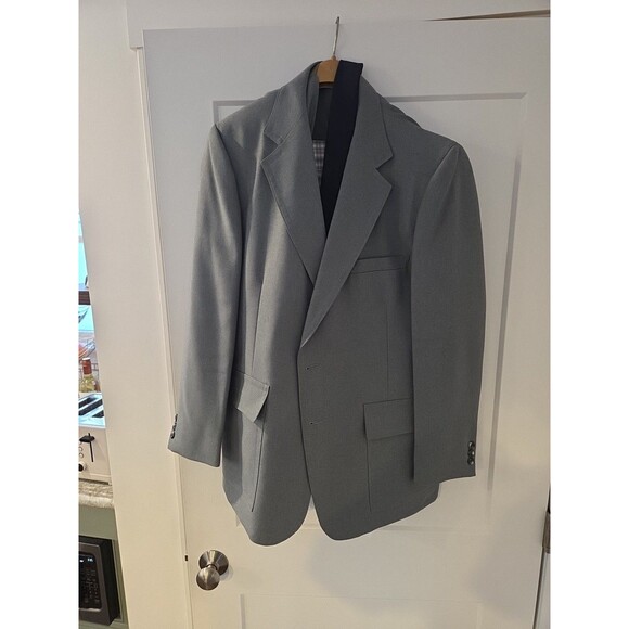 #59 Vintage Frank C Wise Maine 3 piece men's suit Gray Plaid slacks vest tie - Picture 2 of 16